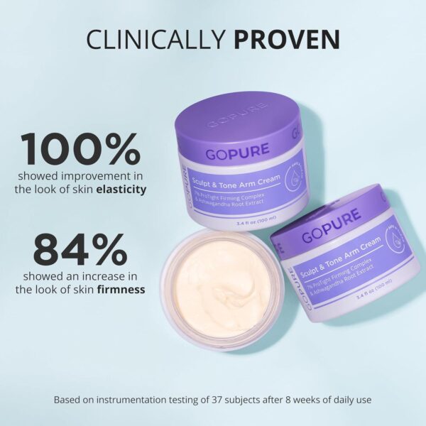 goPure Sculpt and Tone Arm Cream Firming And Tightening Cream For The Arms, Smooths The Look Of Wrinkles, Deeply Hydrates, Firms The Look Of Crepey Texture On The Arms - Image 4